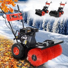 BRAST Kehrmaschine Benzin | Kehrbürste Laubsammler Schneeschieber | 4,8kW(6,5PS)