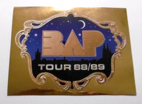 Werbe aufkleber bap tour 89 - bap, 88/89