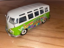 VW T1 Samba Bus Hippie Line grün Modellauto 1:25 1:24 Maisto so gut wie neu!