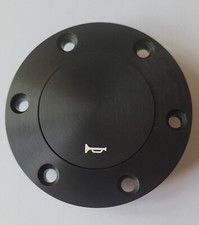 Hupenknopf universel mit Metallring Haltering Schwarz für Sportlenkrad universal