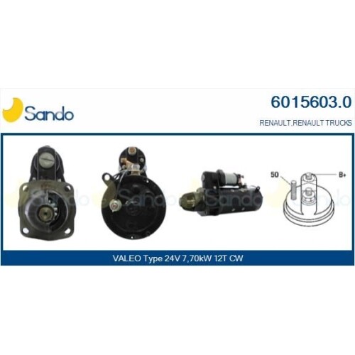 Starter sando 6015603 - 6015603.0, für