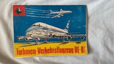 Kranich Bastelbogen Turbinen-Verkehrsflugzeug  DC-8 Ausschneidebogen DDR 1965