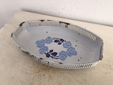 Alter Emaille Brotkorb Schale