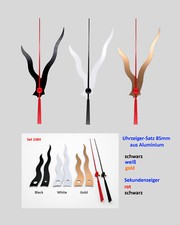 Zeigersatz 85 mm schwarz weiß