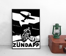 Plakat Zündapp Krad Poster Werbung Motorrad Mofa Moped Wehrmacht Weltkrieg