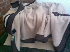 Exklusive Fleece Abschwitzdecke von USG Gr.125+135 cm Farbe :beige/braun/schwarz
