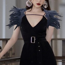 Feder Cape Schal Fake Kragen