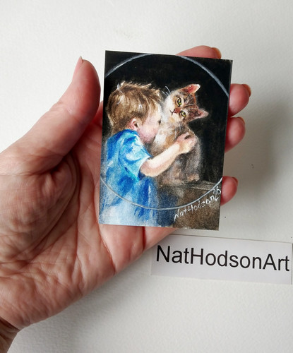 Original not print aceo - original,, a