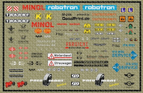 Decals satz ddr minol - decals,