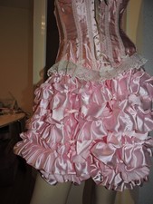 Sugar Sissy Vollrüschen Panty Nylon Negligee rosa Satin seidig XXL Höschen