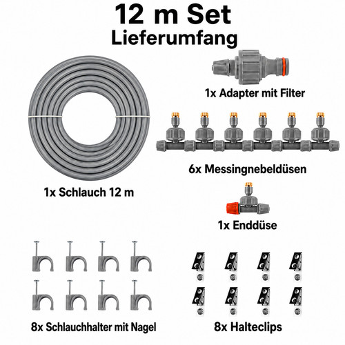 Nebelsystem garten - 12, m