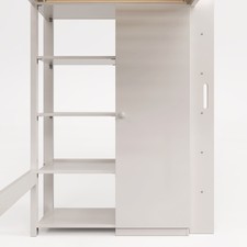 Hochbett 90x200 cm Weiß mit