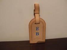 LOUIS VUITTON Namensschild Echtleder Reise Kofferanhänger