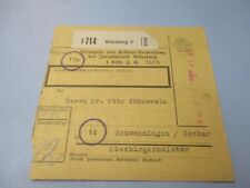 1944 Paketkarte POSTGUTKARTE