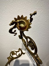 Wandkerzenhalter Klavierleuchter Messing Vintage