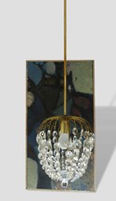 seltener 60s Kronleuchter Kristall Korblüster Chandelier
