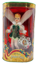 1999 NrfB Walt Disney's Peter Pan Holiday Sparkle Tinkerbell Puppe, Mattel 25566