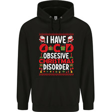 Weihnachten OCD lustig Weihnachten Herren 80 % Baumwolle Hoodie