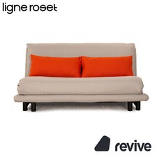 ligne roset Multy Stoff Schlafsofa Dreisitzer Grau Orange Sofa Couch Gestell