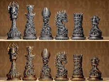 Gothic Ornamental Chess Set |