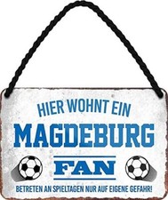 Blechschild Fußball Hier