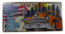 Blechschild New York USA Freiheitsstatue 15 x 30 cm Kennzeichen Deko MU J115
