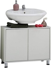 FMD Möbel Waschbeckenunterschrank Zamora 4 Weiß 70x56,5x33 cm Made in Germany