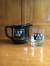 VAT 69  Whisky Karaffe Keramik Pitcher Wasserkrug Vintage Werbung PUB Bar