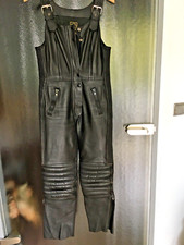 Motorradhose, Latzhose ,Tourenhose , Gr. 38  Leder schwarz