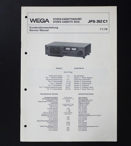 Original wega jps 352 - wega, jps-352