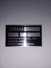 Typenschild id-plate Schild Yamaha Motor Boot S86 BJ