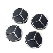 4x Mercedes-Benz Nabendeckel Deckel A2204000125 9283 schwarz matt