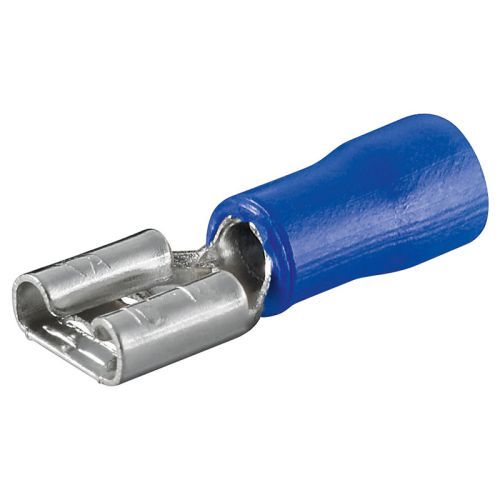 100 flachsteckhülsen blau - x,