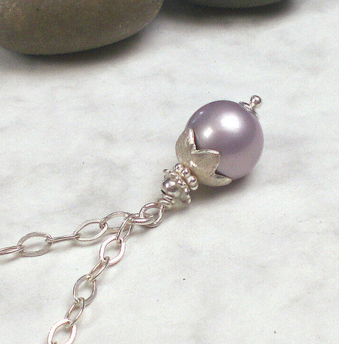 Muschelkern kette blume - blume, 925