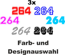 3x Startnummer Motocross