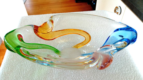 Schwere glas schale - schale, -sklo