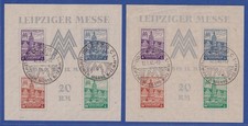 SBZ West-Sachsen 1946 Leipziger Messe Blockpaar Mi.-Nr. Block 5 X und 5 Y So.-O