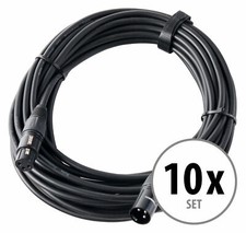 10x Set 10m XLR Mikrofonkabel