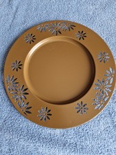 Deko-Teller aus Metall, 29cm Durchmesser, gebraucht aus Nachlass