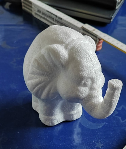 Styropor elefant figur - styropor,