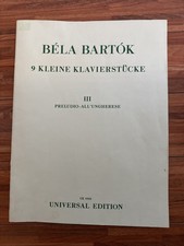 Béla Bartók - 9 Kleine Klavierstucke III Preludio - All'Ungherese - UE 8922