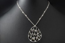 Exklusives Collier Kette mit XL Anhänger Tanzende Diamanten Weißgold 750 Schmuck