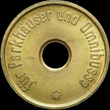 WERTMARKE: Chip-System für Parkhäuser & Omnibus. GÖPPINGEN / WÜRTTEMBERG.