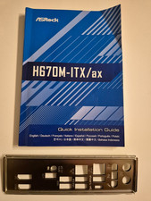 I/O IO Blende Shield für ASRock H670M-ITX/ax - inkl. Handbuch