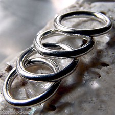 4 Stck. Ring 7mm SILBER 925