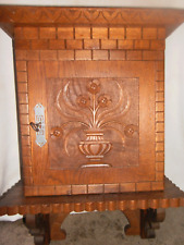 großer Gründerzeit  /  Jugendstil WANDSCHRANK Schrank Hängeschrank eiche um 1890