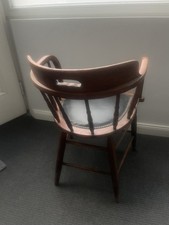 CAPTAINS CHAIR ARMLEHNSTUHL 1890 ANTIK VIKTORIANISCHER SCHREIBTISCH STUHL Teak