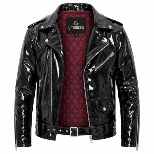 Herren pvc lackjacke - pvc,