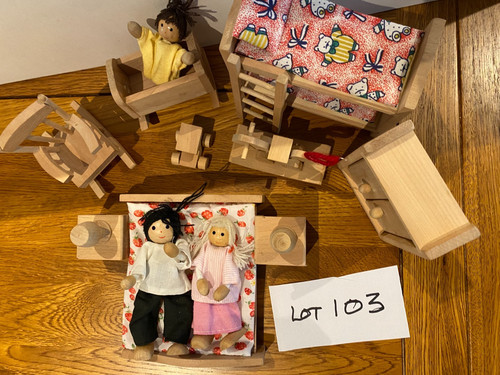 Gruppe von holzspielzeug - von,