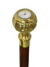 Funktionsstil Spion Uhr Messing Kopf Griff Gehstock Stock Handarbeit Stil